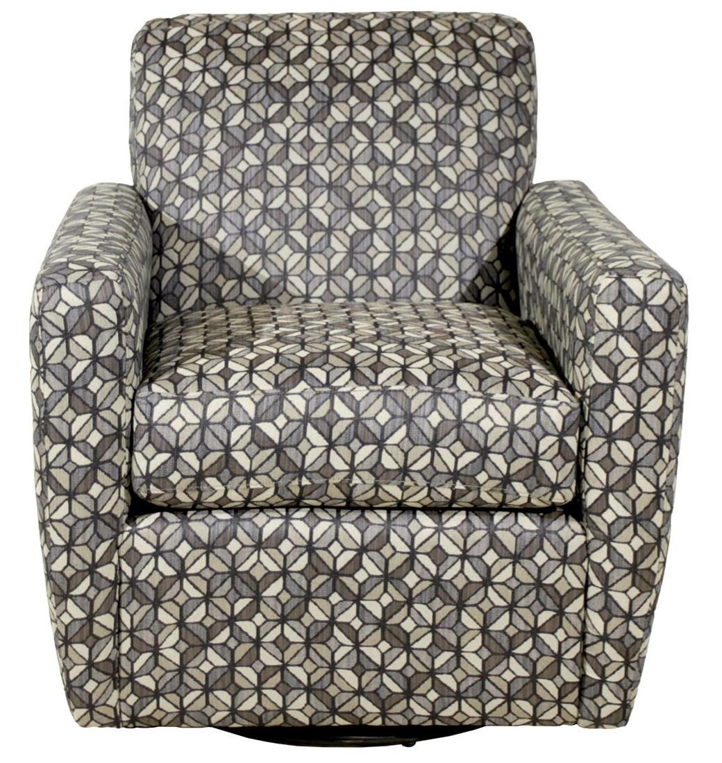 Jonathan Louis Vancouver Contemporary Swivel Chair with Track Arms